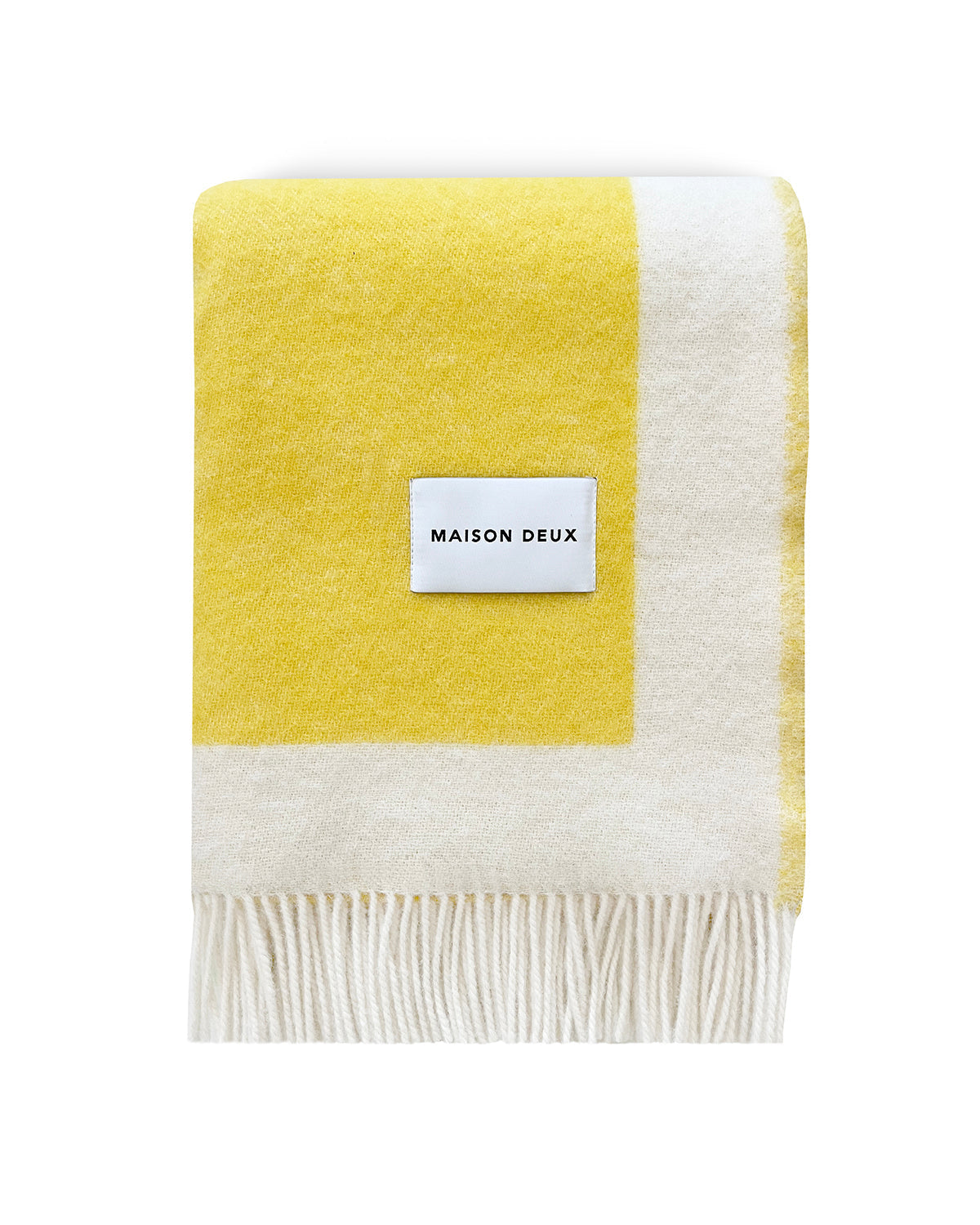 Blanket COLOR BLOCK No. 2 Yellow / Green and Lilac 4.25 x 6.5ft