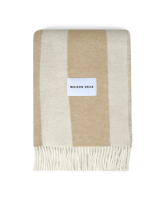 Maison Deux Blanket ROUGH STRIPE Sand