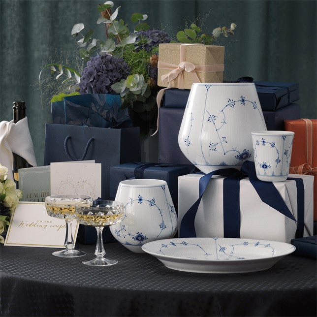 ROYAL COPENHAGEN BLUE FLUTED PLAIN VASE 6