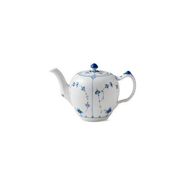 Royal Copenhagen Blue Fluted Plain Tea Pot 1 Qt