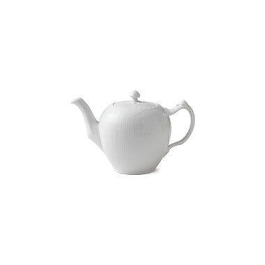 Royal Copenhagen White Fluted Half Lace Tea Pot 1 qt