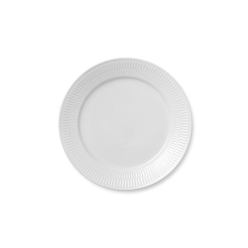 Royal Copenhagen White Fluted Dinner Plate 10.75 in