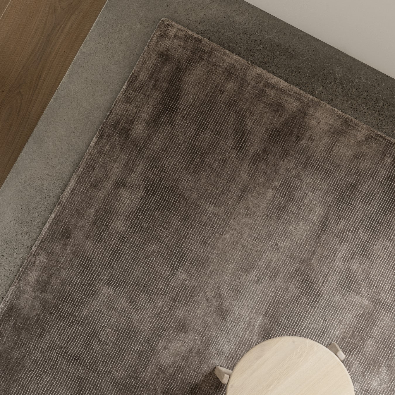 VISCA Viscose Area Rug - Zinc by blomus