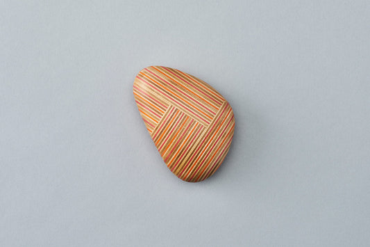 Koishi-Pebble (Red-Orange) Paperweight by Plywood Laboratory