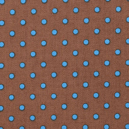 Bicolor Dot Handkerchief / Brown x Blue