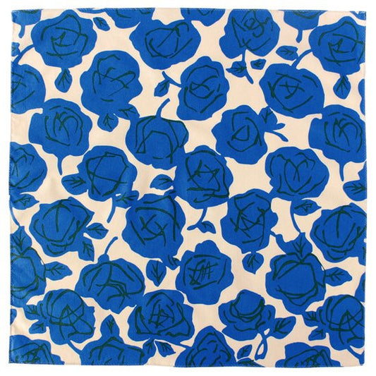 H Tokyo blue broad print handkerchief