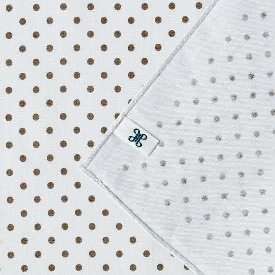 Bicolor dot handkerchief / ice green x brown.