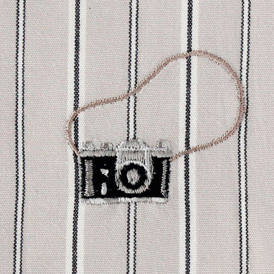 H Tokyo Embroidered Handkerchief- Camera