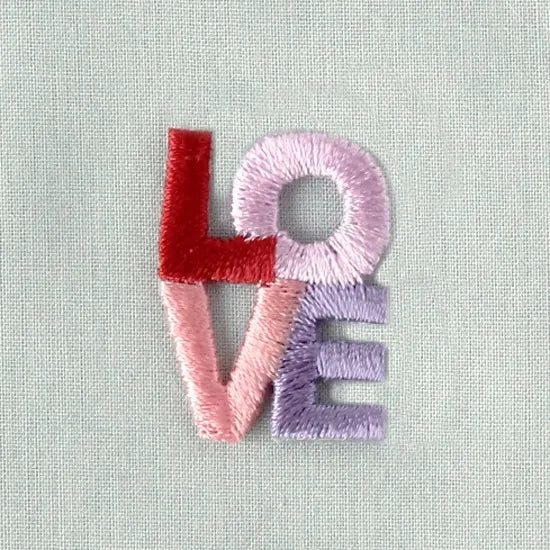 LOVE patch embroidered handkerchief
