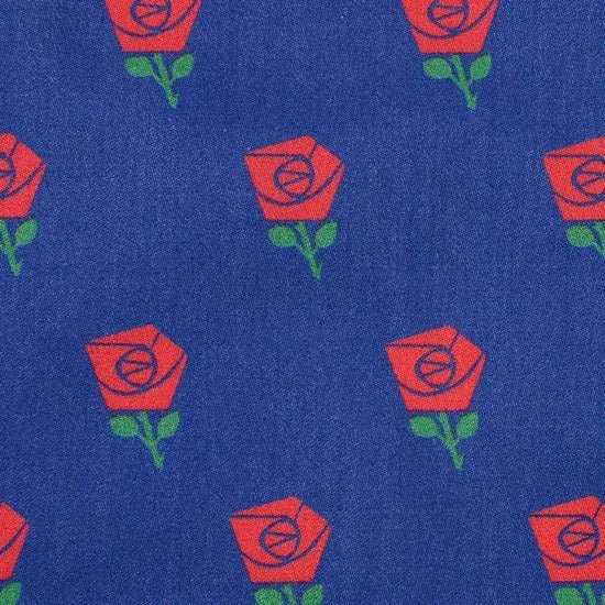 Rose / Navy Handkerchief