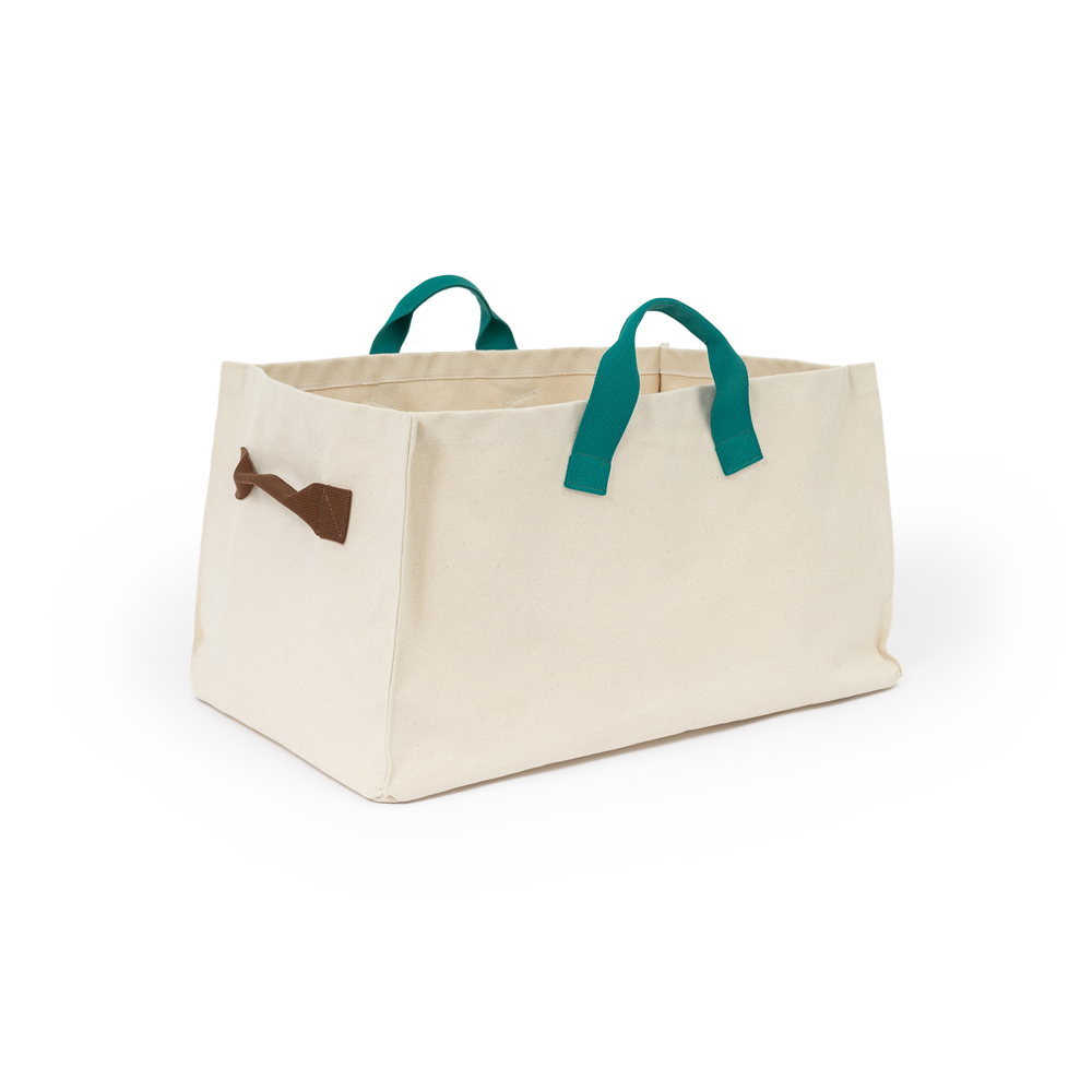 Teal and Brown Laundry Basket by Spare