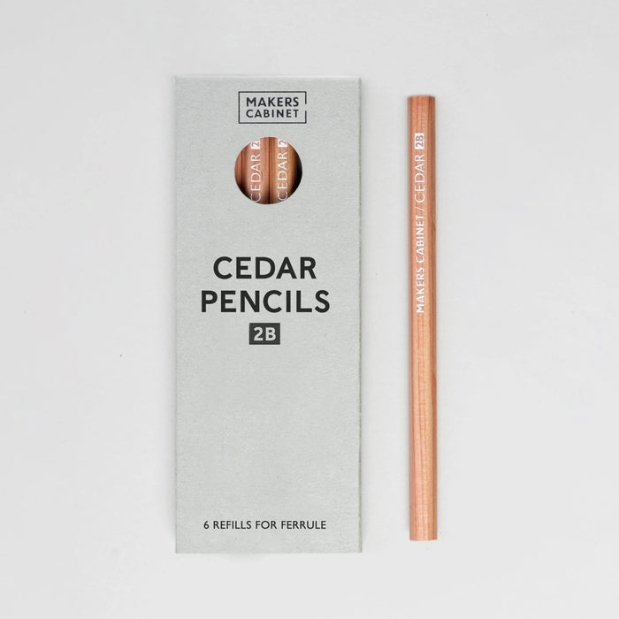 Makers Cabinet - 2B Pencil Refills for Ferrule - Pack of Six