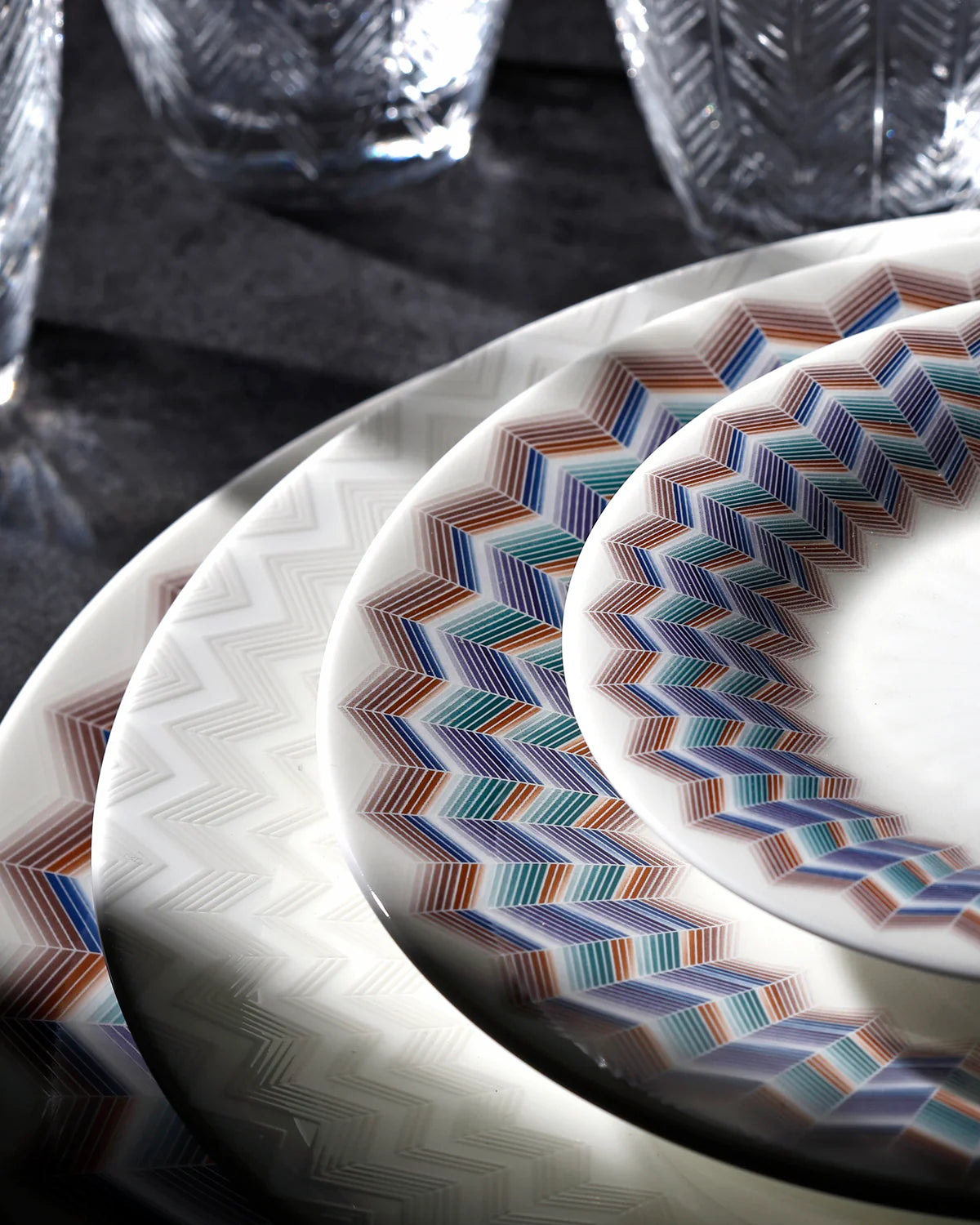 Bread and Butter Plates ZIG ZAG (Set of 6) Jarris 6" by Missoni Home