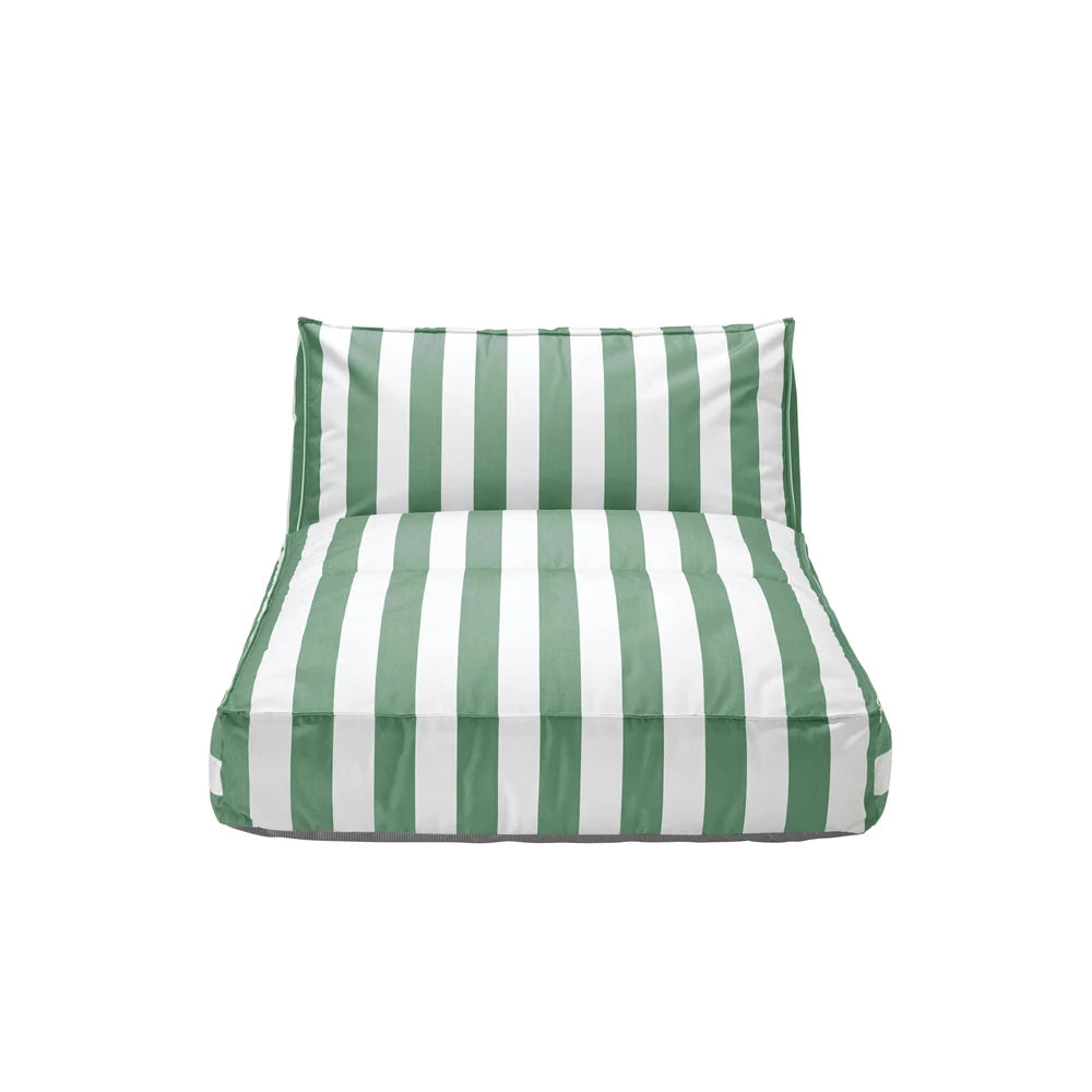 STAY Cabana Stripe Low-Profile Outdoor Patio Convertible Daybed Lounger - Luxury Pool Furniture - Water and UV Resistant by Blomus