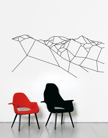 DOMESTIC WALL STICKER- A MOUNTAIN FOR PRESIDENT design by Principles of geometry