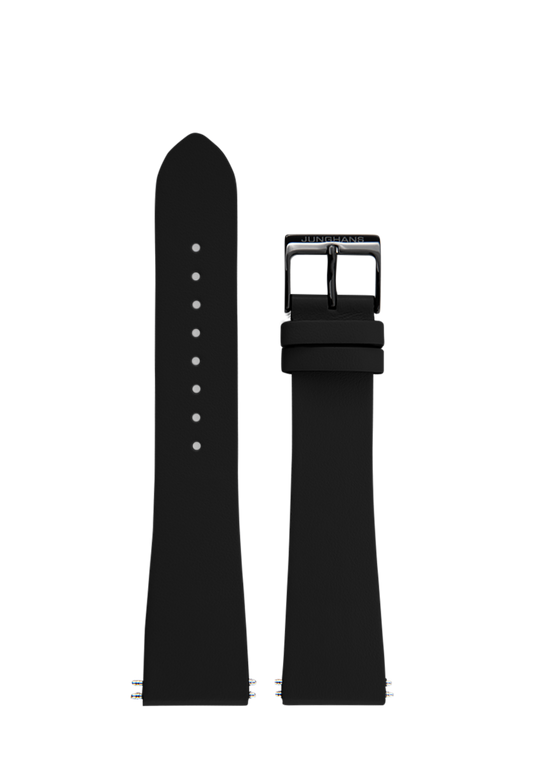 Junghans Cowhide Strap Black, 22mm 420507102