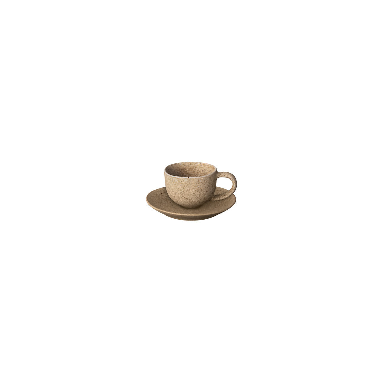 BLOMUS KUMI Stoneware Espresso Cups w/Saucers - Fungi - Set of 2