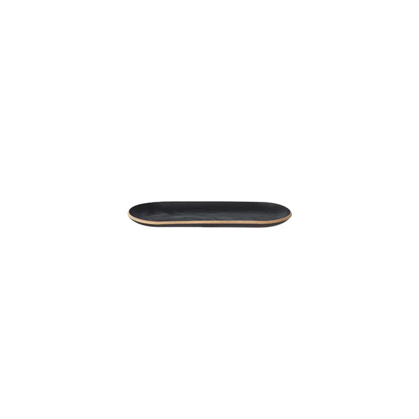 BLOMUS BAKI Oval Trays (set of 3) - Black Lacquered Finish