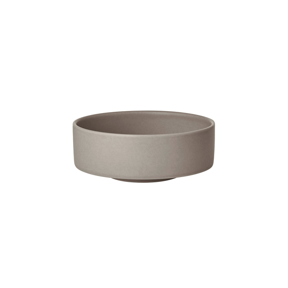 Set of 2 MAKOTO Stoneware Japanese Inspired Bowl with Pedestal - Dip, Cereal, Soup, Pasta and Rice Bowls By Blomus