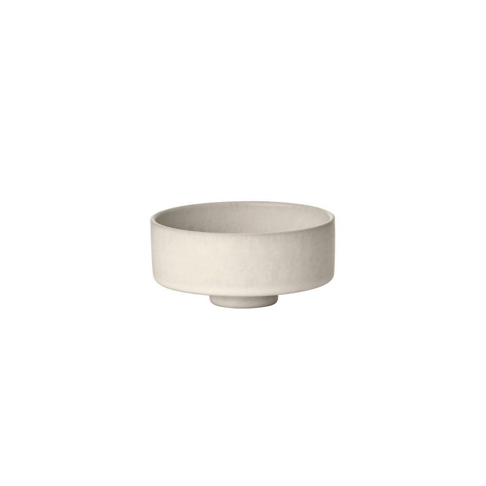 Set of 2 MAKOTO Stoneware Japanese Inspired Bowl with Pedestal - Dip, Cereal, Soup, Pasta and Rice Bowls By Blomus