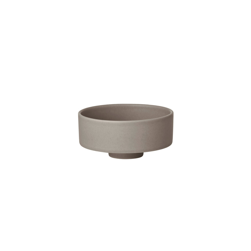 Set of 2 MAKOTO Stoneware Japanese Inspired Bowl with Pedestal - Dip, Cereal, Soup, Pasta and Rice Bowls By Blomus