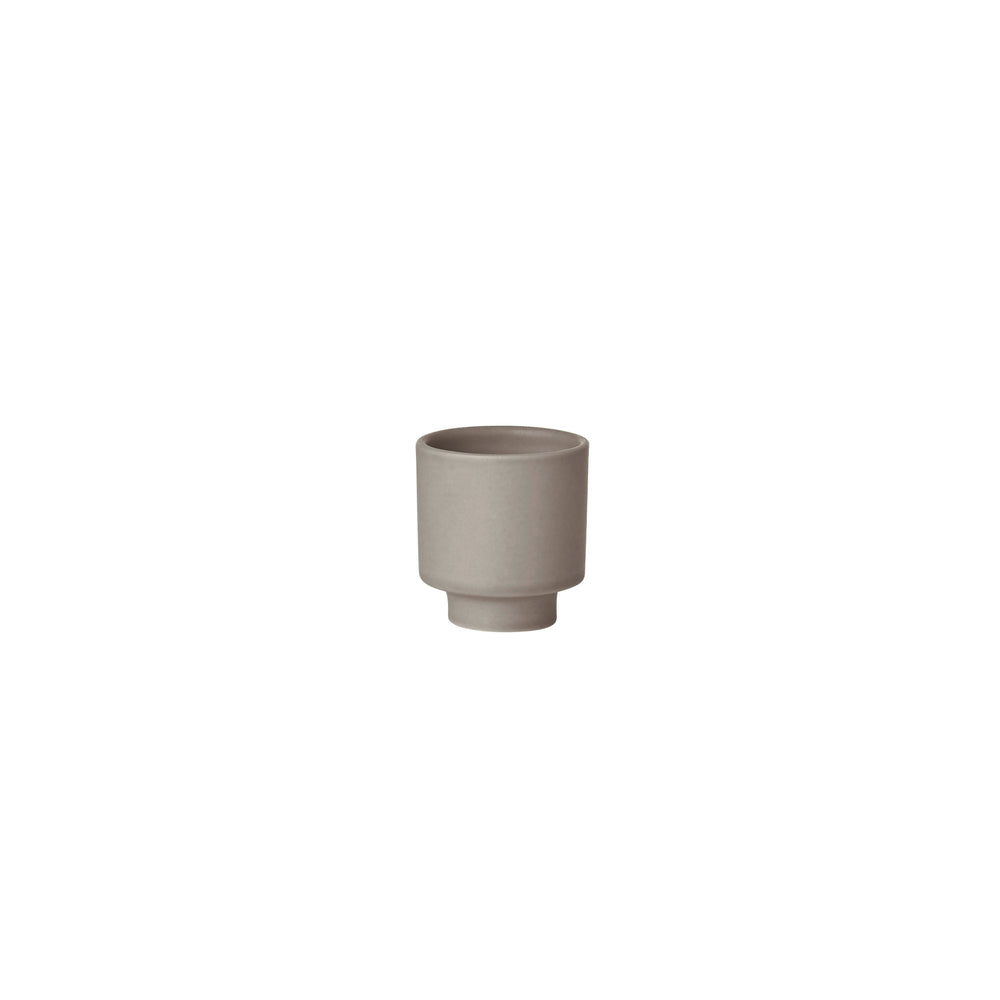 Set of 4 MAKOTO Stoneware Japanese Inspired Mug Without Handle - Coffee, Tea or Espresso Cup With Pedestal by Blomus
