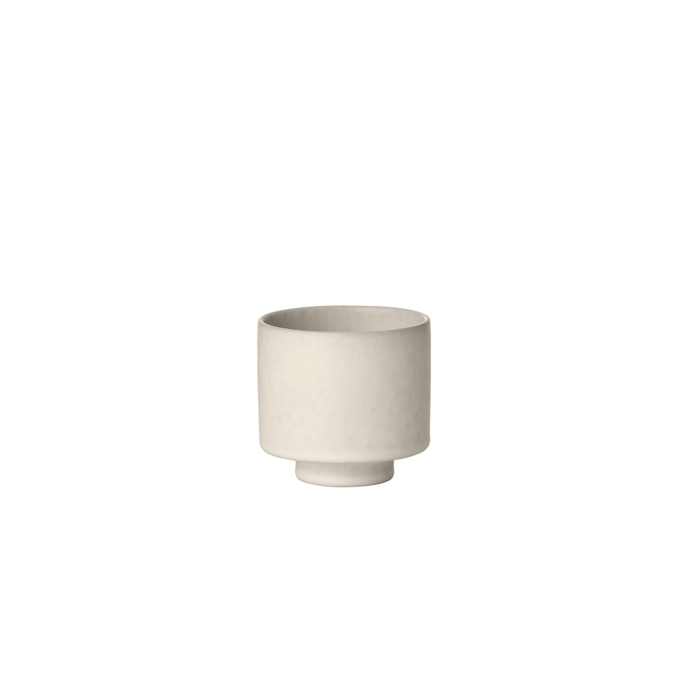 Set of 4 MAKOTO Stoneware Japanese Inspired Mug Without Handle - Coffee, Tea or Espresso Cup With Pedestal by Blomus