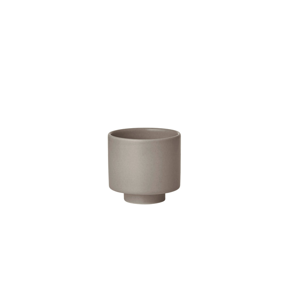 Set of 4 MAKOTO Stoneware Japanese Inspired Mug Without Handle - Coffee, Tea or Espresso Cup With Pedestal by Blomus