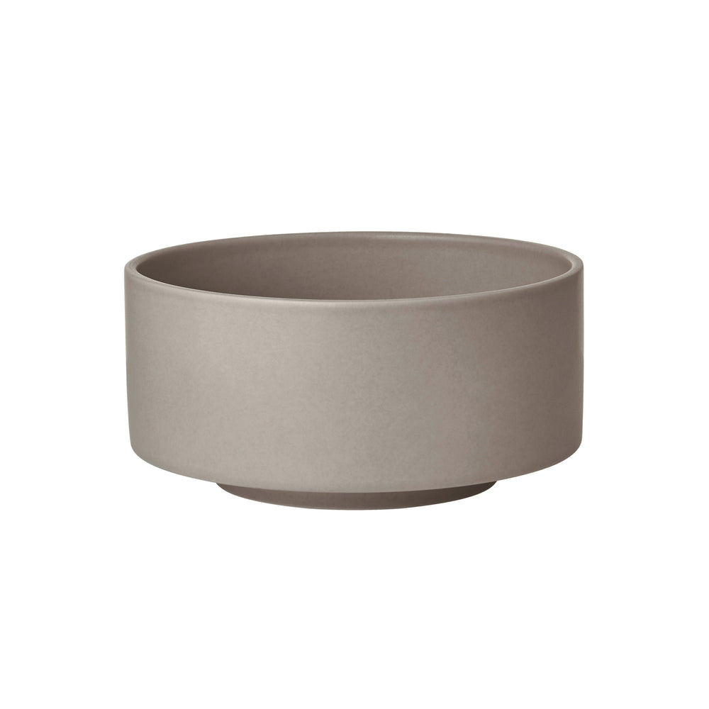 MAKOTO Japanese Style Stoneware Serving Bowl with Pedestal for Salad, Pasta or Vegetables by Blomus