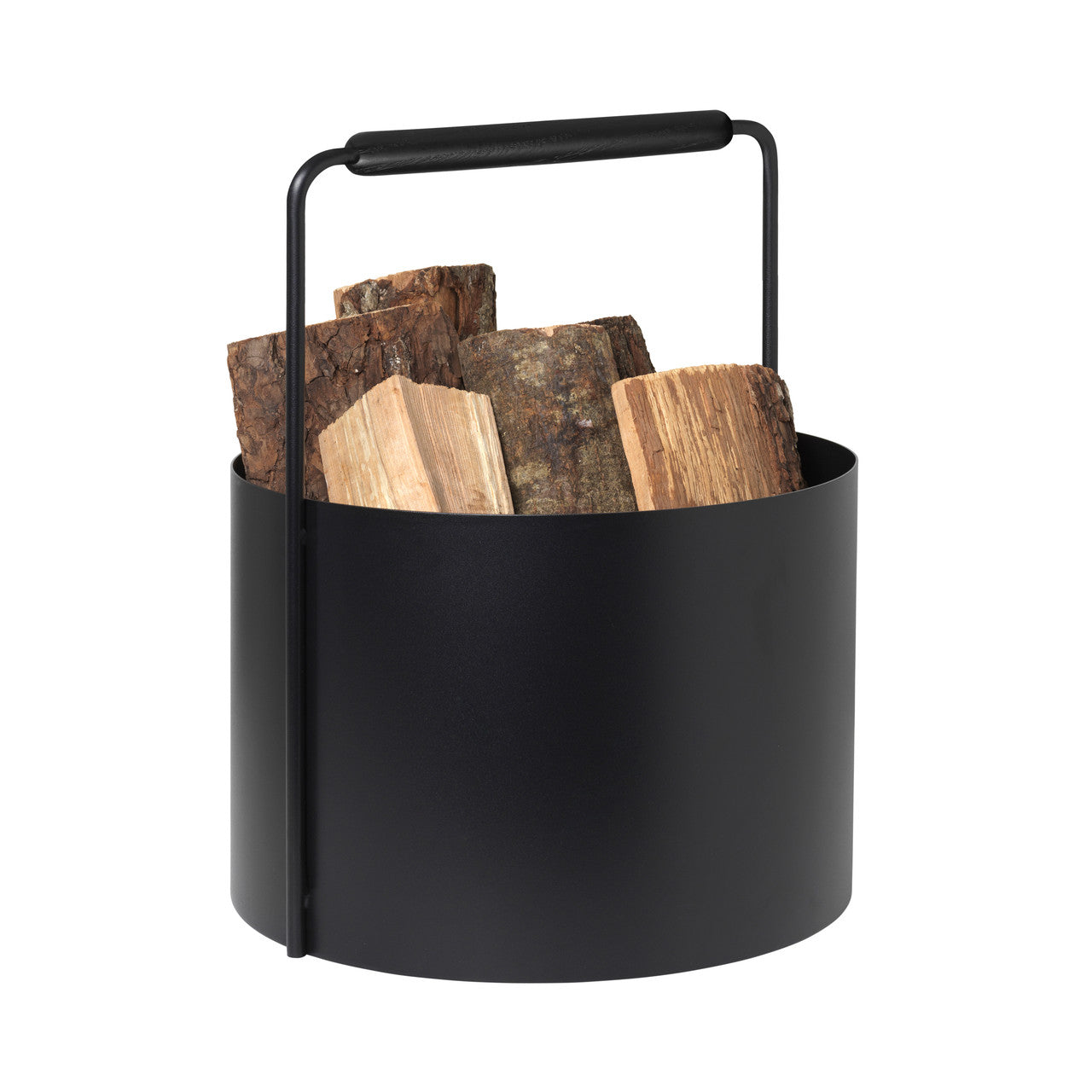 BLOMUS ASHI Firewood Basket - Black Handle