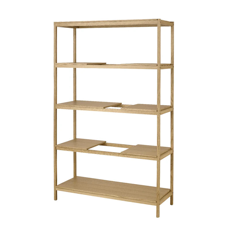 SUKOYA Oak Shelving Unit - 5 Shelf