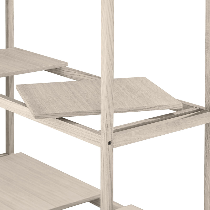 SUKOYA Oak Shelving Unit - 3 Shelf