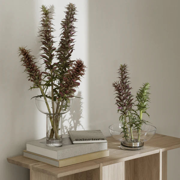 Blomus MIYABI Glass Vase - Low With Flower Grid