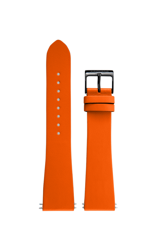 Junghans Cowhide Strap Orange, 22mm 420507004