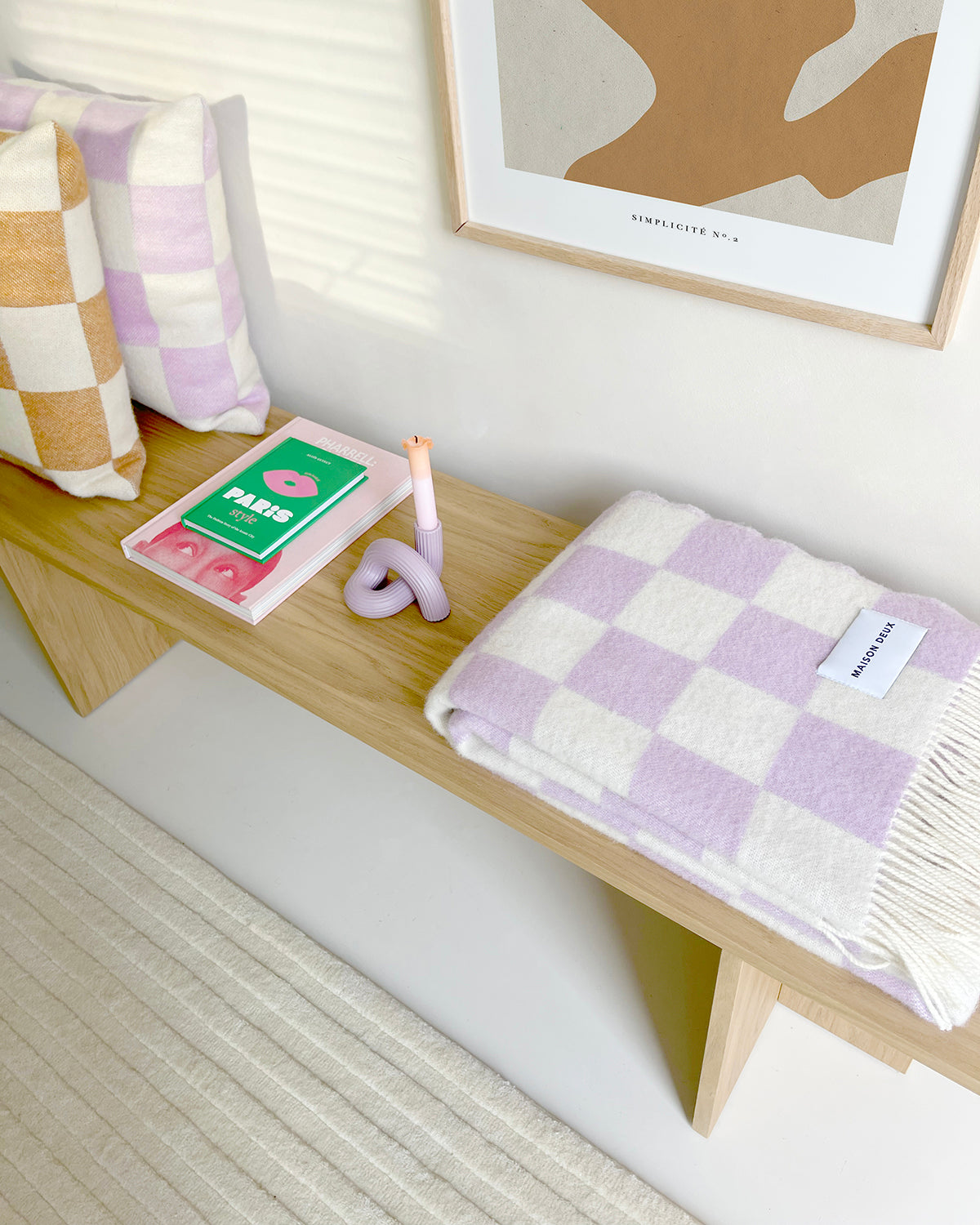 Rug SOLID STRIPE Off White 3.9 x 5.9ft