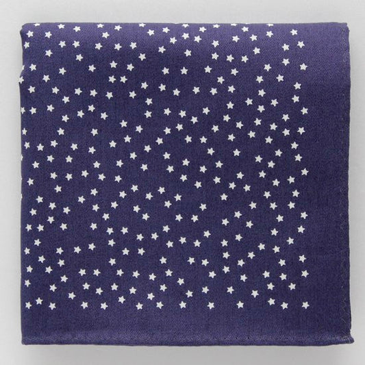 H Tokyo Printed Handkerchief - lumiere star - navy