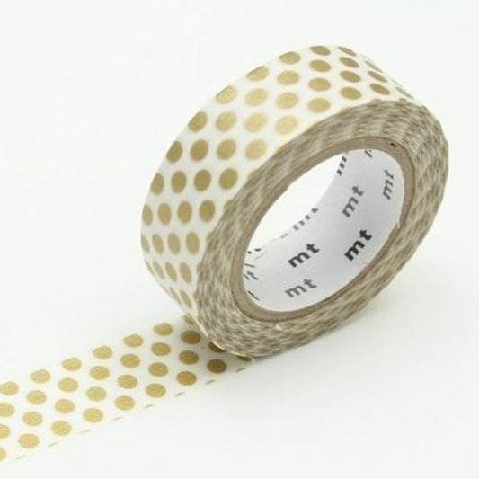 MT Masking Tape- dot gold 2