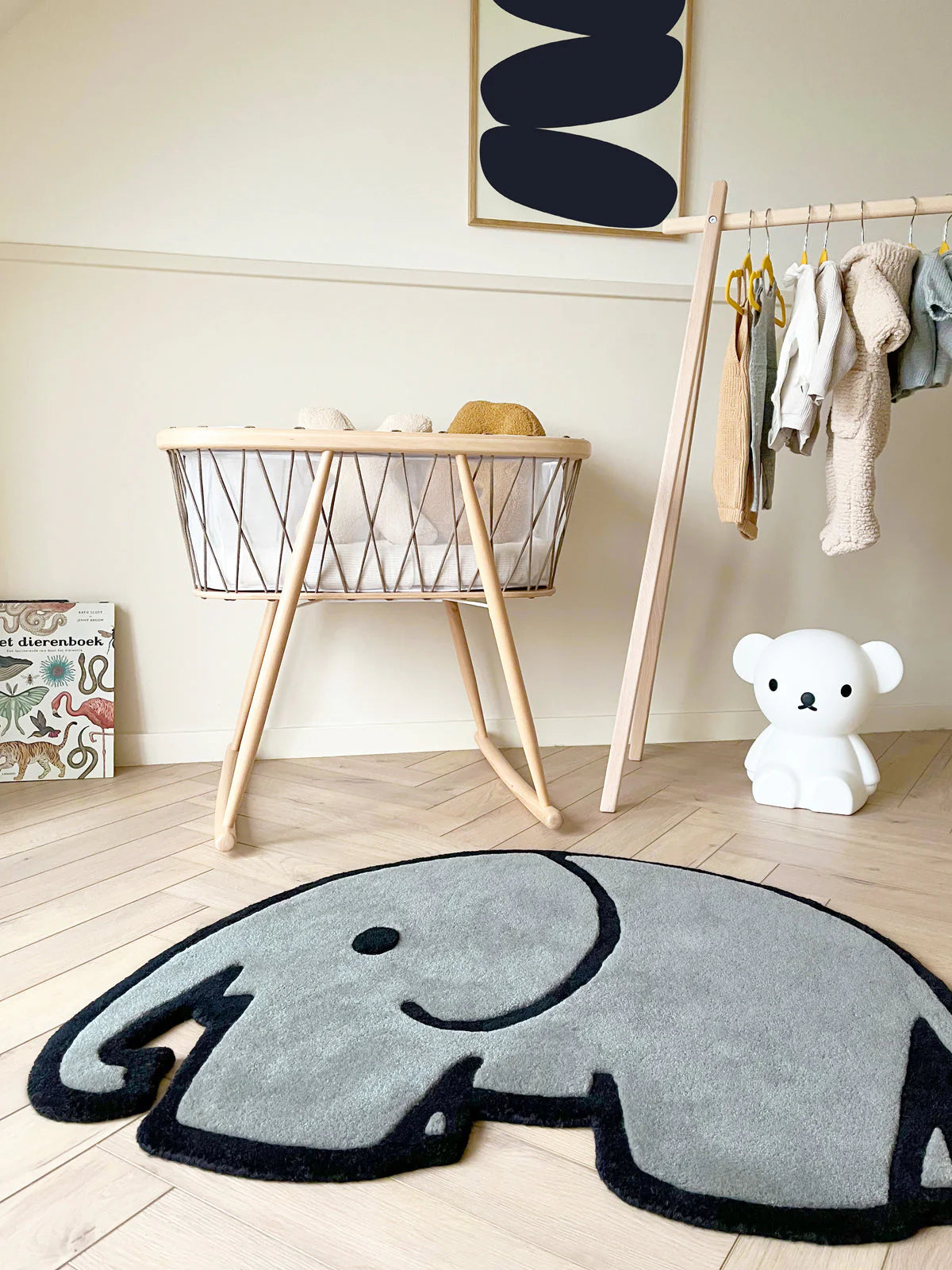 Rug Elephant 3.2 x 2.7 ft by Miffy x Maison Deux