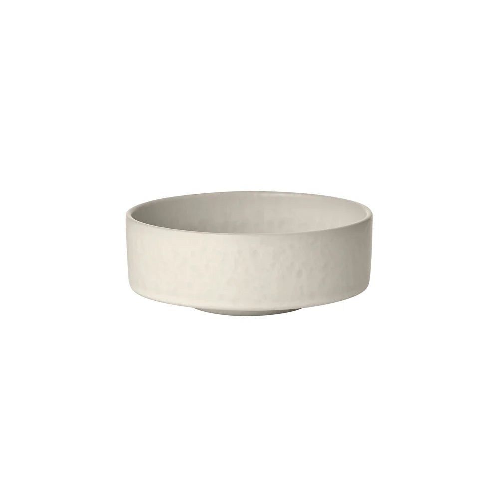 Set of 2 MAKOTO Stoneware Japanese Inspired Bowl with Pedestal - Dip, Cereal, Soup, Pasta and Rice Bowls By Blomus