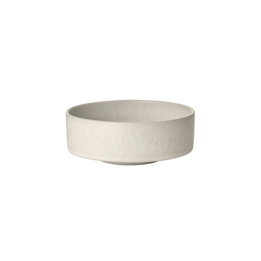 (Set of 2) MAKOTO Stoneware Japanese Inspired Bowl with Pedestal - Dip, Cereal, Soup, Pasta and Rice Bowls by Blomus