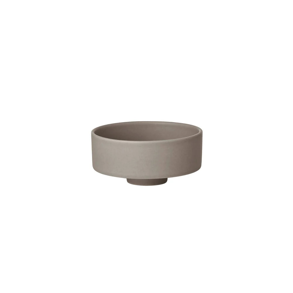 Set of 2 MAKOTO Stoneware Japanese Inspired Bowl with Pedestal - Dip, Cereal, Soup, Pasta and Rice Bowls By Blomus