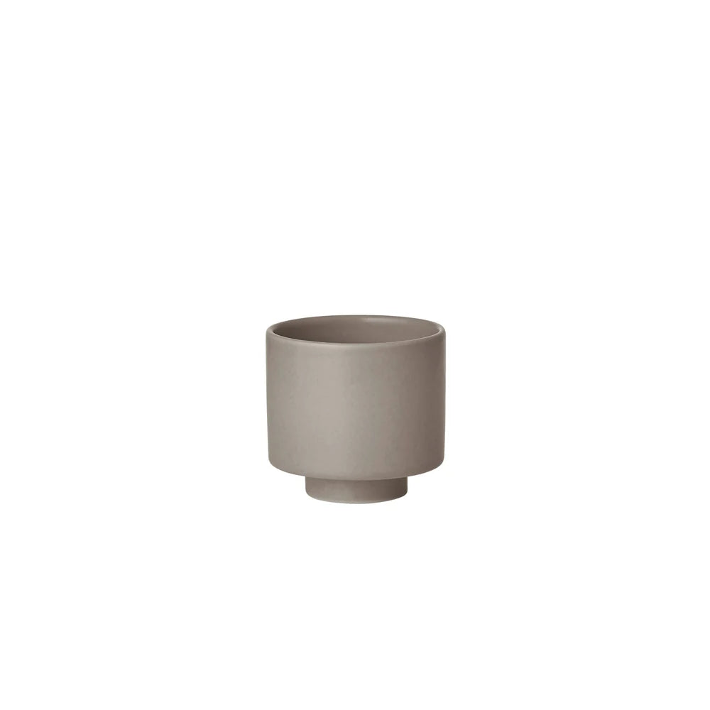 Set of 4 MAKOTO Stoneware Japanese Inspired Mug Without Handle - Coffee, Tea or Espresso Cup With Pedestal by Blomus