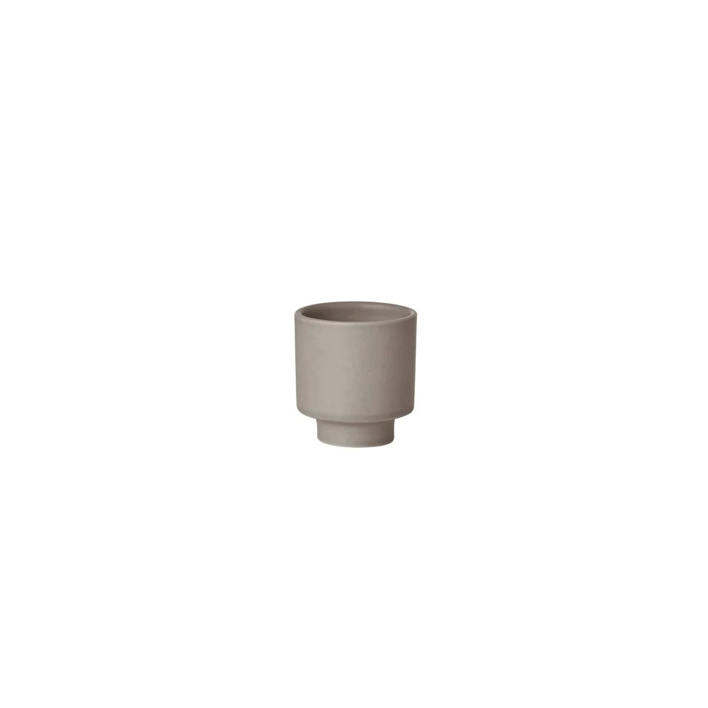 Set of 4 MAKOTO Stoneware Japanese Inspired Mug Without Handle - Coffee, Tea or Espresso Cup With Pedestal by Blomus