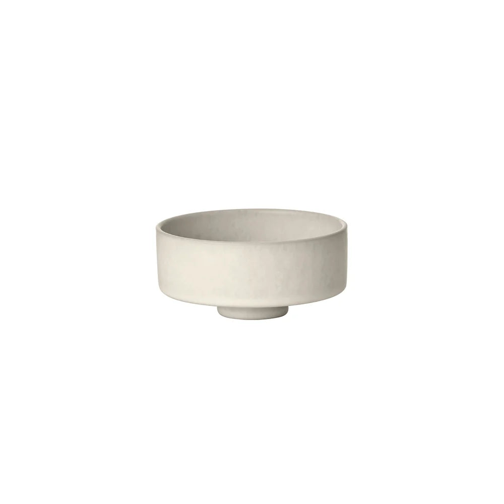 Set of 2 MAKOTO Stoneware Japanese Inspired Bowl with Pedestal - Dip, Cereal, Soup, Pasta and Rice Bowls By Blomus