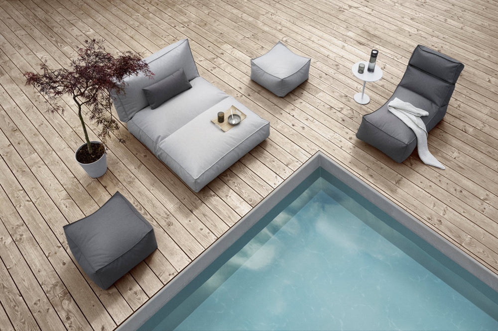 STAY Low-Profile Twin Size Outdoor Patio Convertible Daybed Lounger - Water and UV Resistant by Blomus