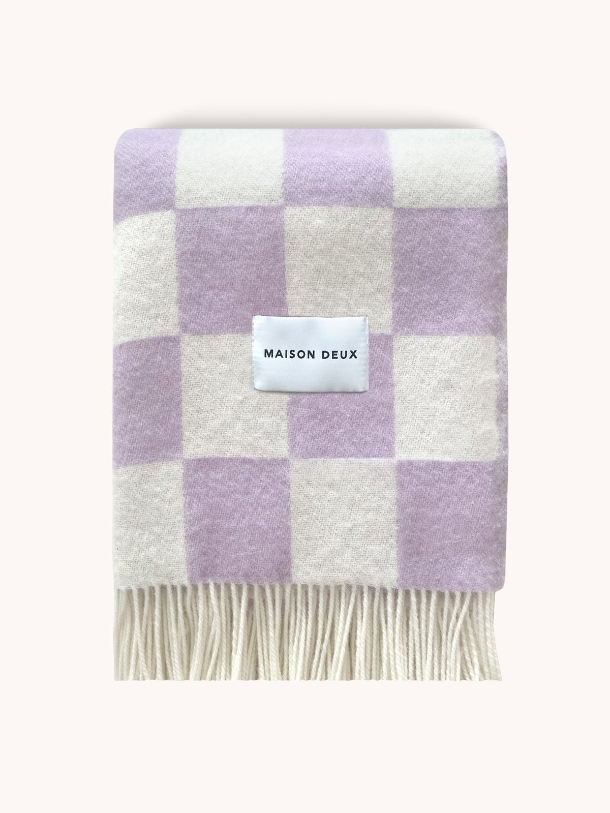 Blanket CHECKERBOARD Lilac / White 4.25 x 6.5ft