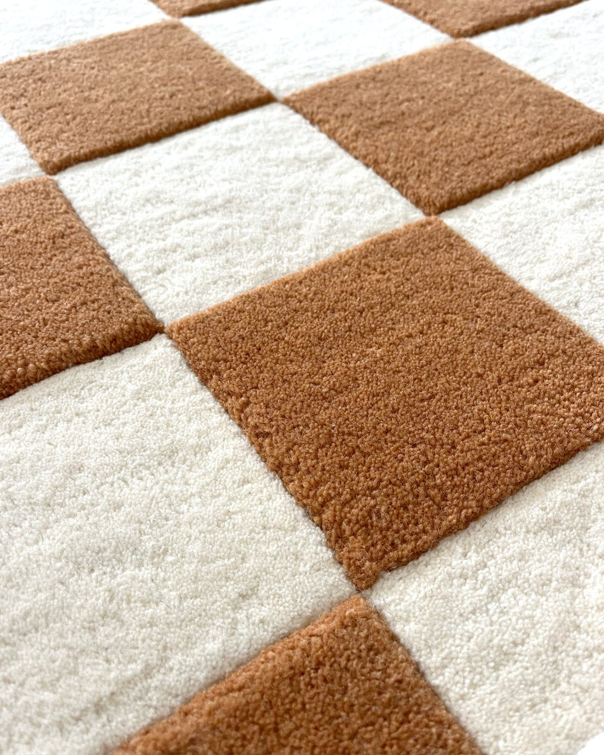 Rug CHECKERBOARD Terra Brown 3.9 x 5.9ft