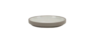 Hasami Porcelain Plate (Gloss Ash White) 3 3/8 in x 7/16 in (HAW101)