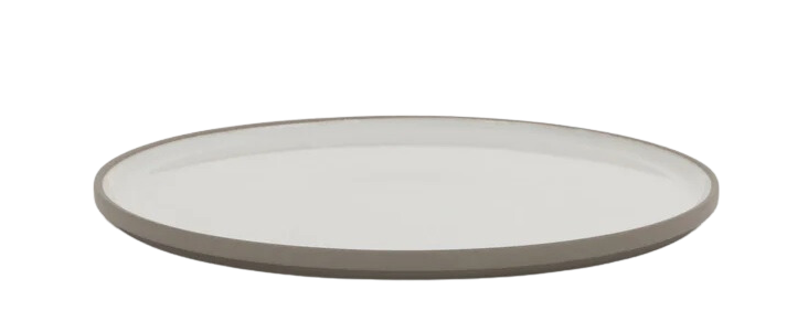 Hasami Porcelain Plate (Gloss Ash White) 10 in x 7/16 in (HAW105)