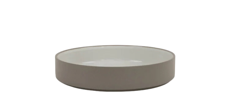 Hasami Porcelain Bowl (Gloss Ash White) 7 3/8 in x 7/16 in (HAW109)